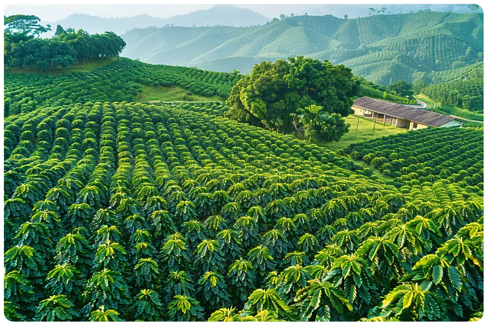 large coffee field
